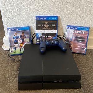 Sony PlayStation 4 PS4 500GB Matte Black CUH-1215A/Ps4 Controller/3 Games/Cables